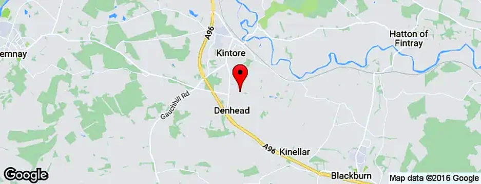 Map showing Kintore and Denhead